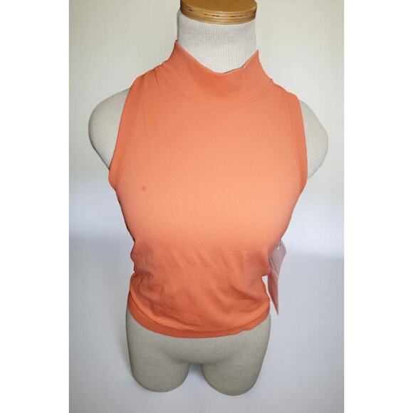 Athleta Momentum Mock Neck Tank – Soft Persimmon – Size Small – Nylon Sample - Picture 1 of 6
